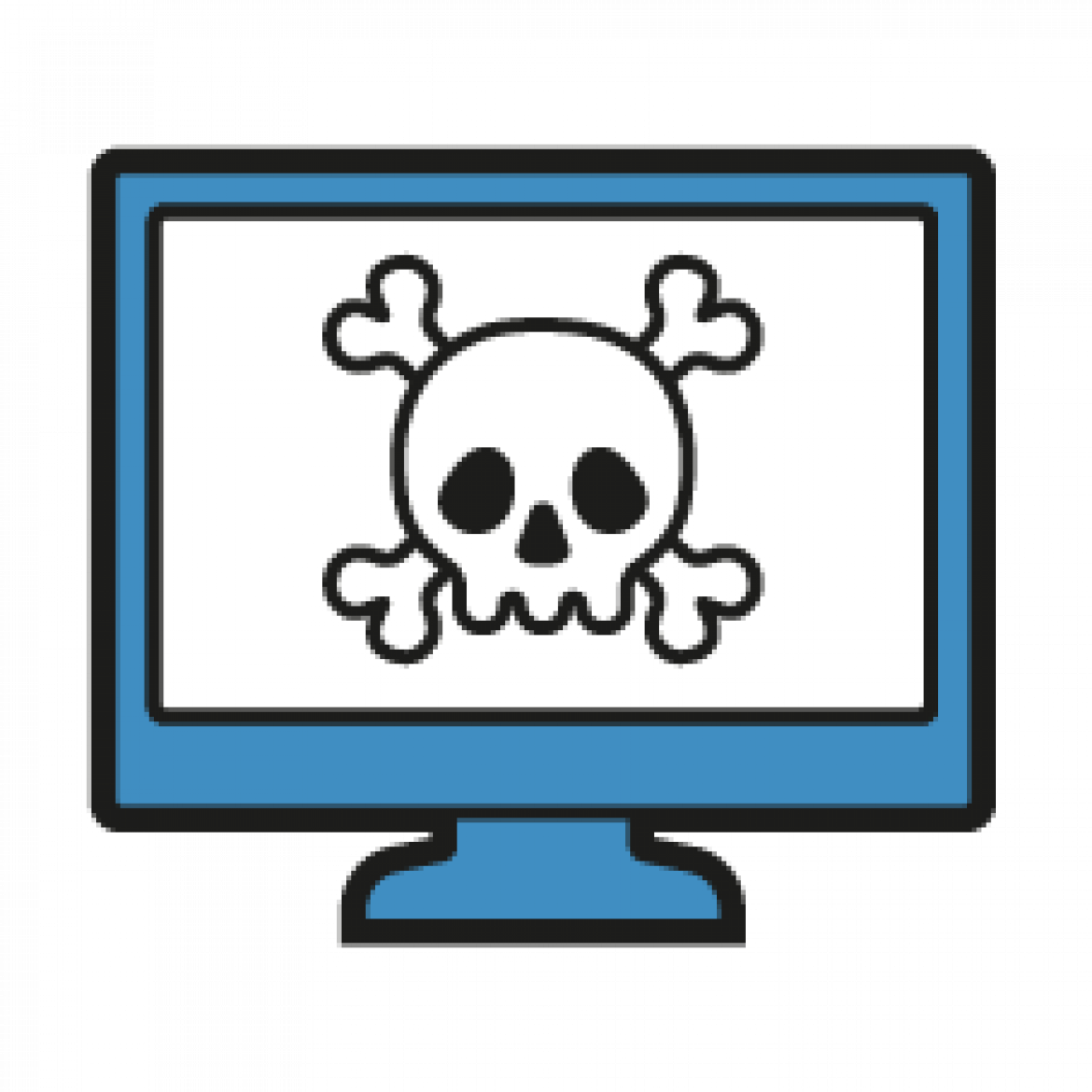 Internetkriminalität: Icon zu Erpressung mit Schadsoftware
