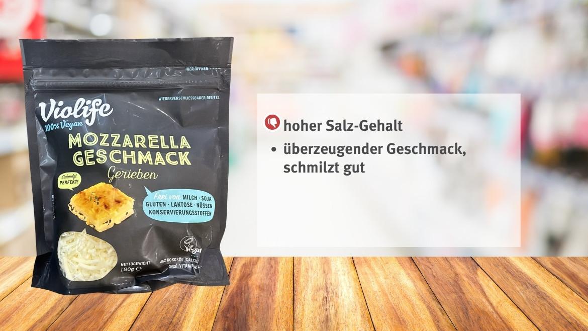 Veganer Käse: Violife Mozzarella Geschmack gerieben im Marktcheck (2023)