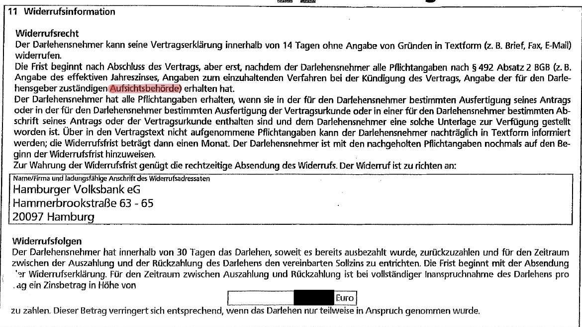 Kreditwiderruf Mit Aufsichtsbehorde Verbraucherzentrale Hamburg