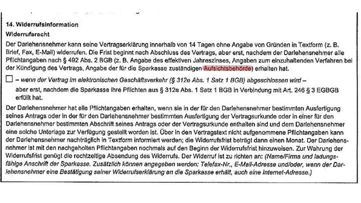 Kreditwiderruf Mit Aufsichtsbehörde Verbraucherzentrale Hamburg