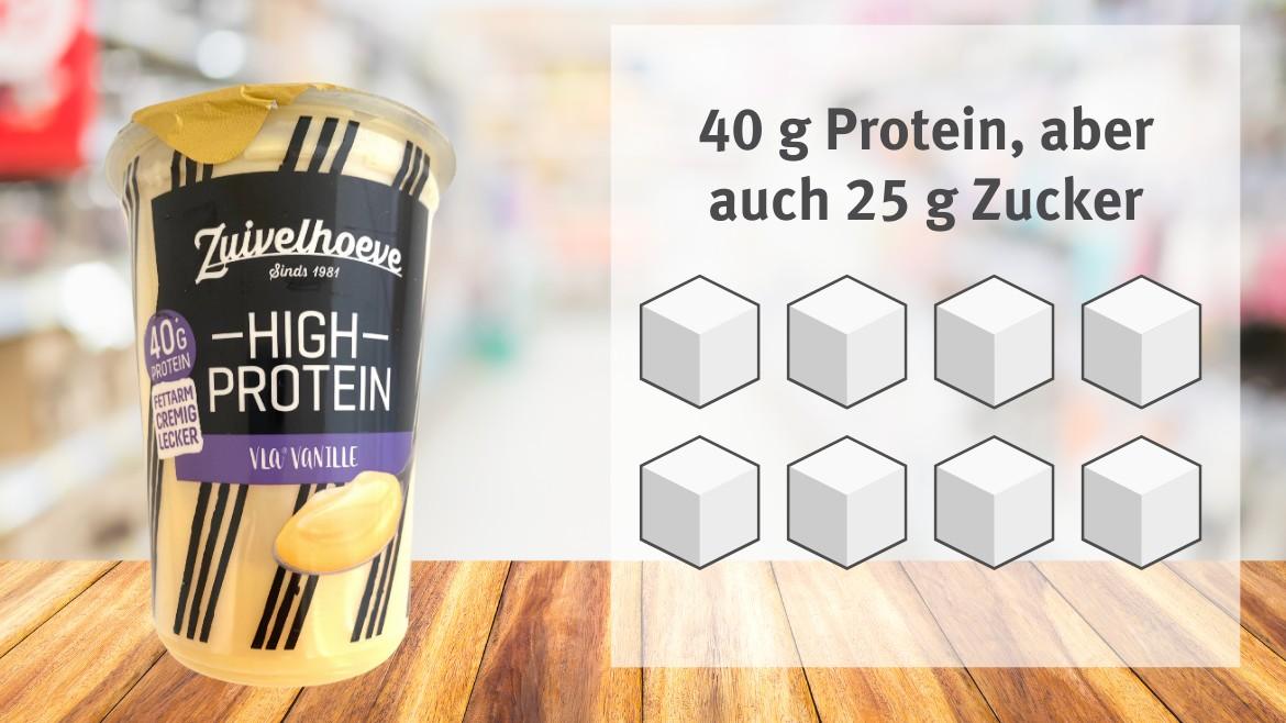 Protein-Produkte: Zuivelhoeve High Vla Vanille mit Zuckerwürfeln