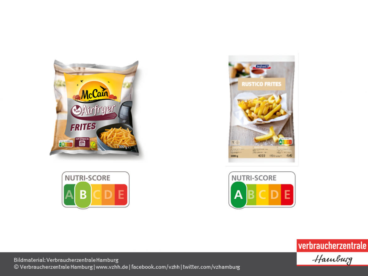 Nutri-Score: Produktbeispiel Pommes Frites