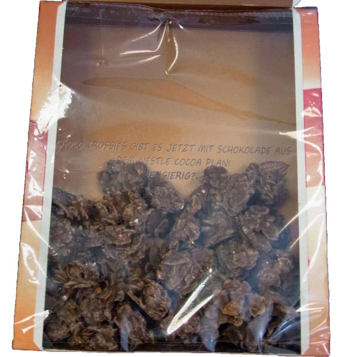 Offene Choco crossies Packung