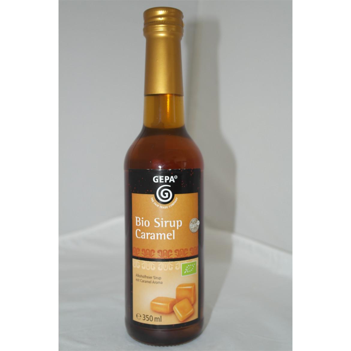 Fairtradekennzeichnung: Caramel Sirup