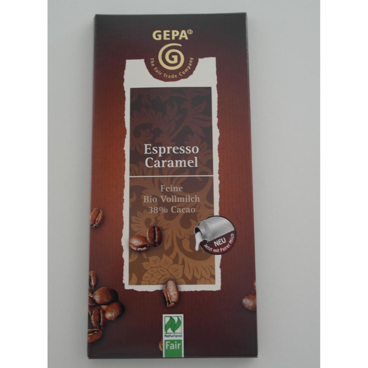 Fairtradekennzeichnung: Espresso Caramel