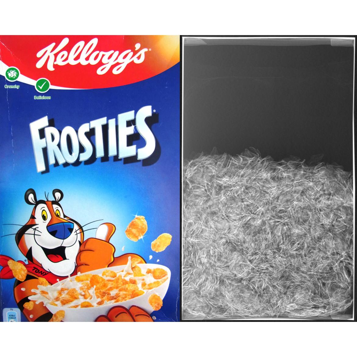 Luftpackungen: Kellogg's Frosties mit Röntgenbild 