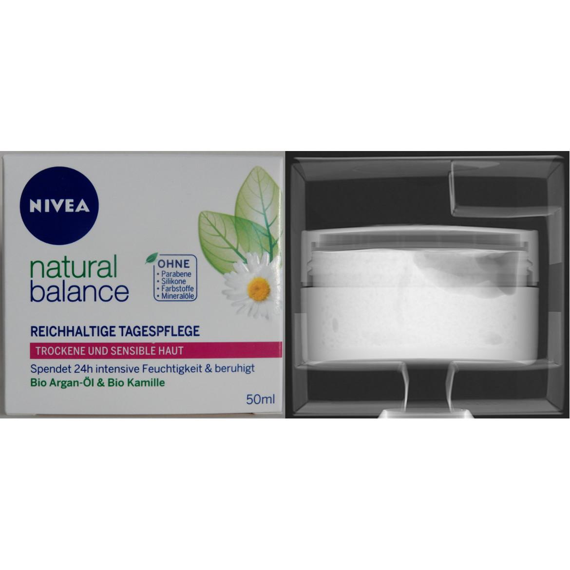 Luftpackungen: Nivea Natural Balance mit Röntgenbild