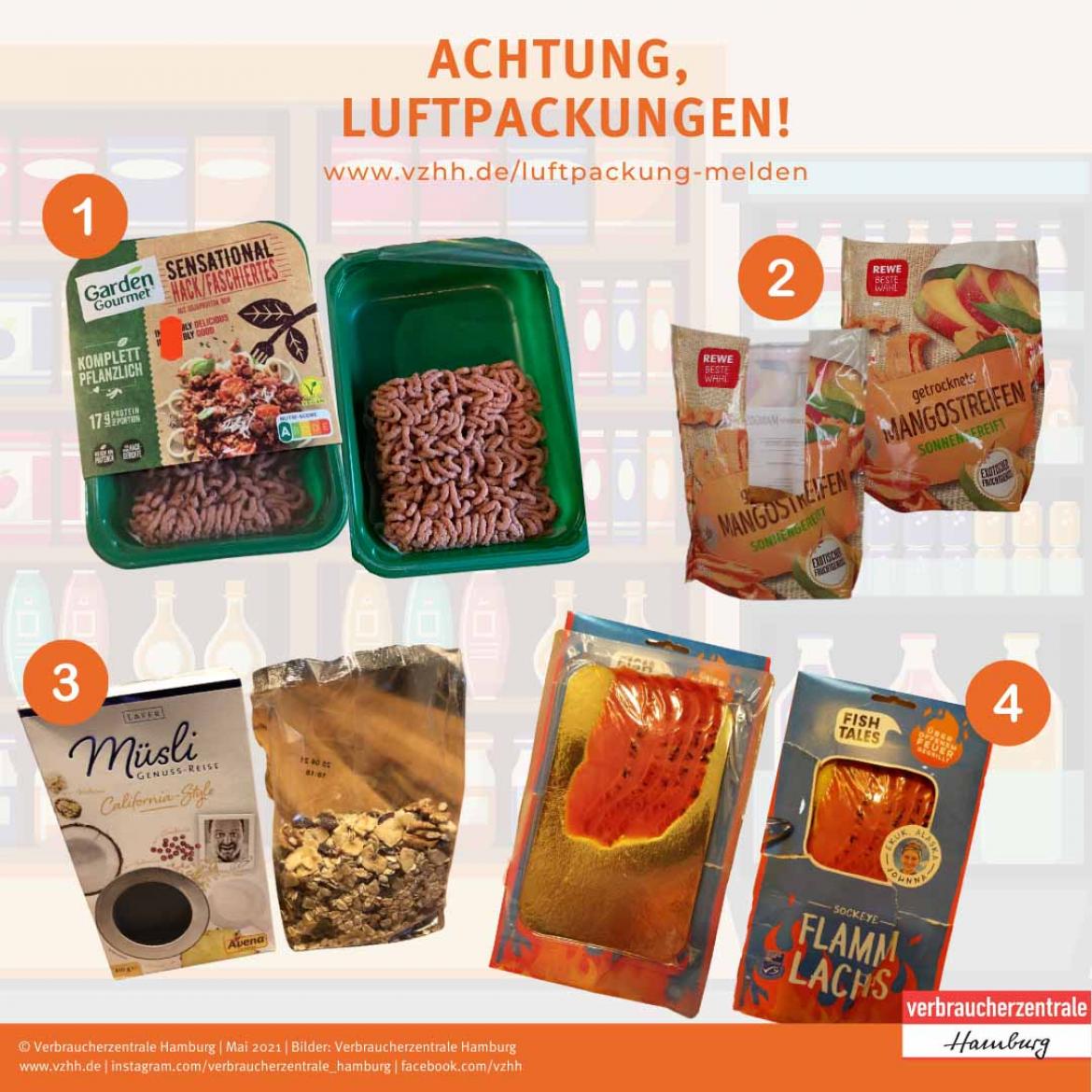 Luftpackungen: Aktuelle Beispiele (Mai 2021)