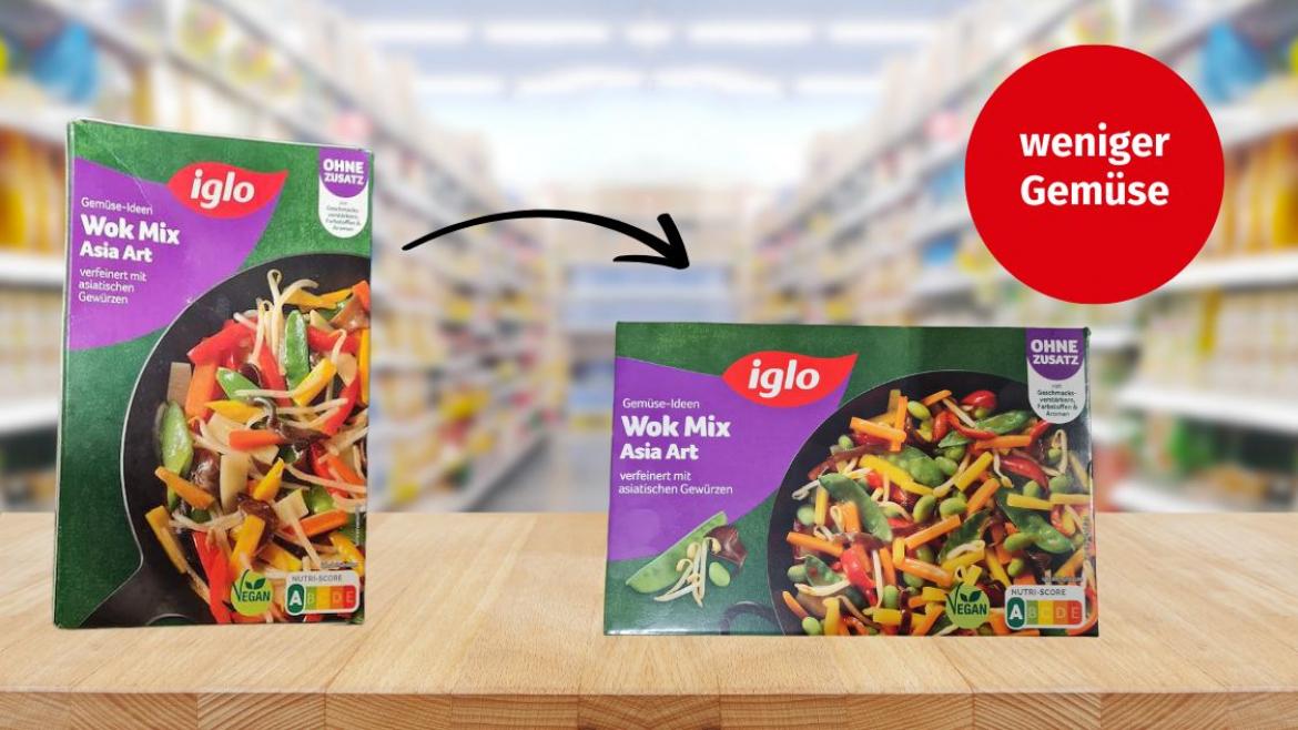 Skimpflation: Iglo Wok Gemüse Mix Asia im Vergleich alt neu -2026