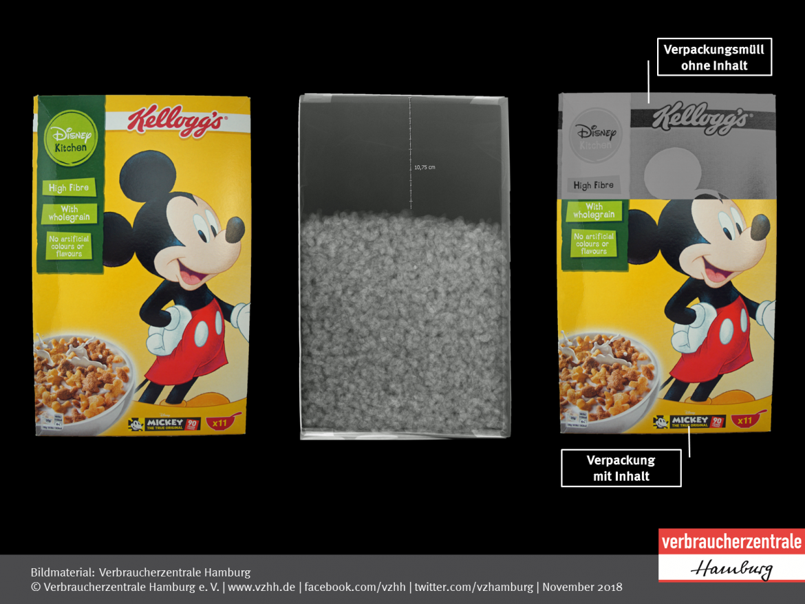 Luftpackungen: Disney Kitchen Knusprige Getreidekost mit Toffeegeschmack Kellogg Company (2018)
