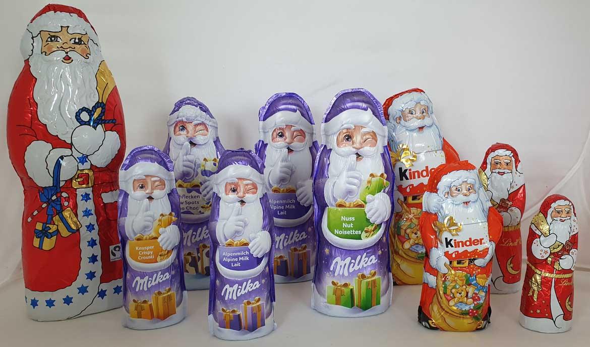 Mogelpackung: Stichprobe mit Schoko-Weihnachtsmännern (2020)