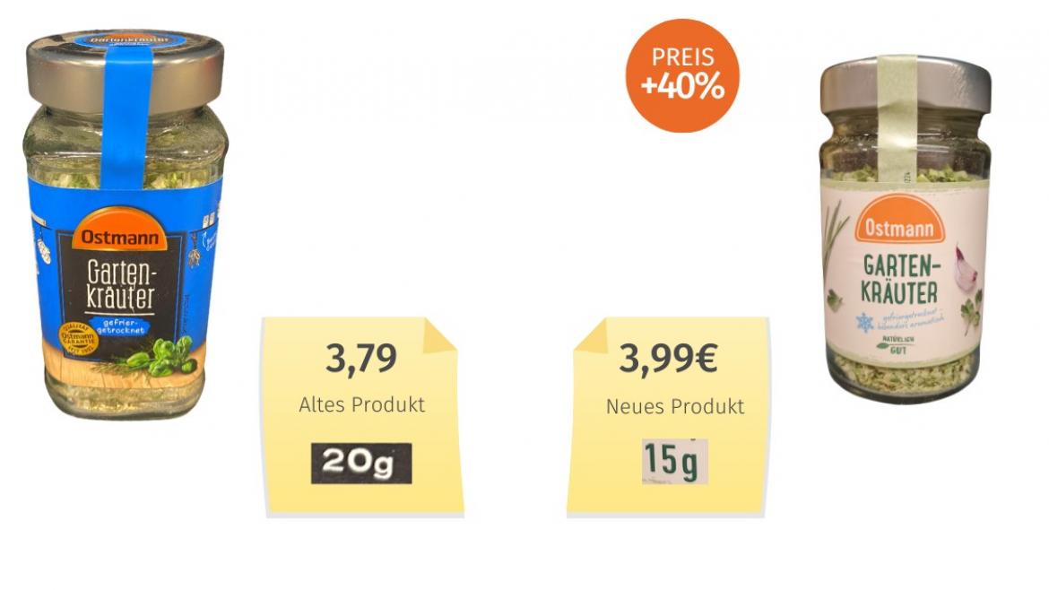 Mogelpackung: Vergleich Gartenkräuter alt neu von Ostmann