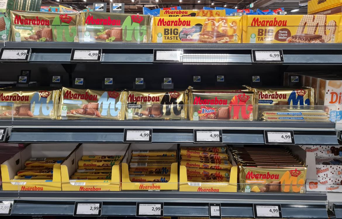 Marabou-Schokolade im Supermarkt