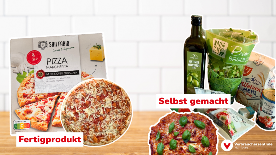 Marktcheck Selbstgekocht vs Fertiggericht Margherita zubereitet