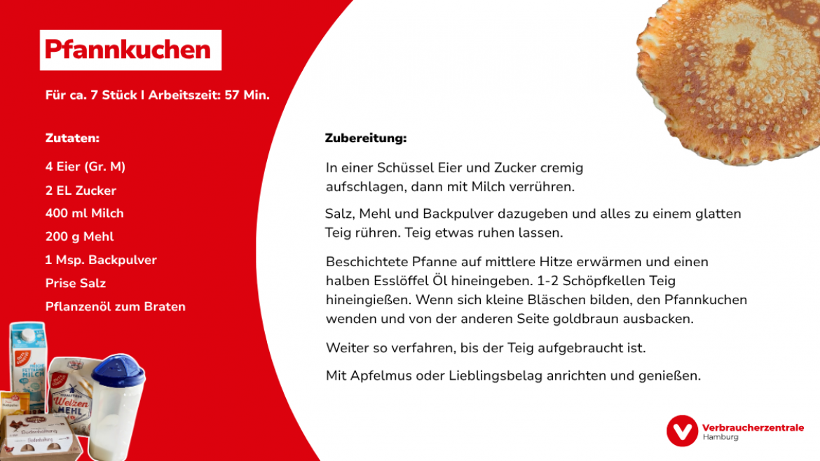 Marktcheck Selbstgekocht vs. Fertiggericht Rezept Pfannkuchen