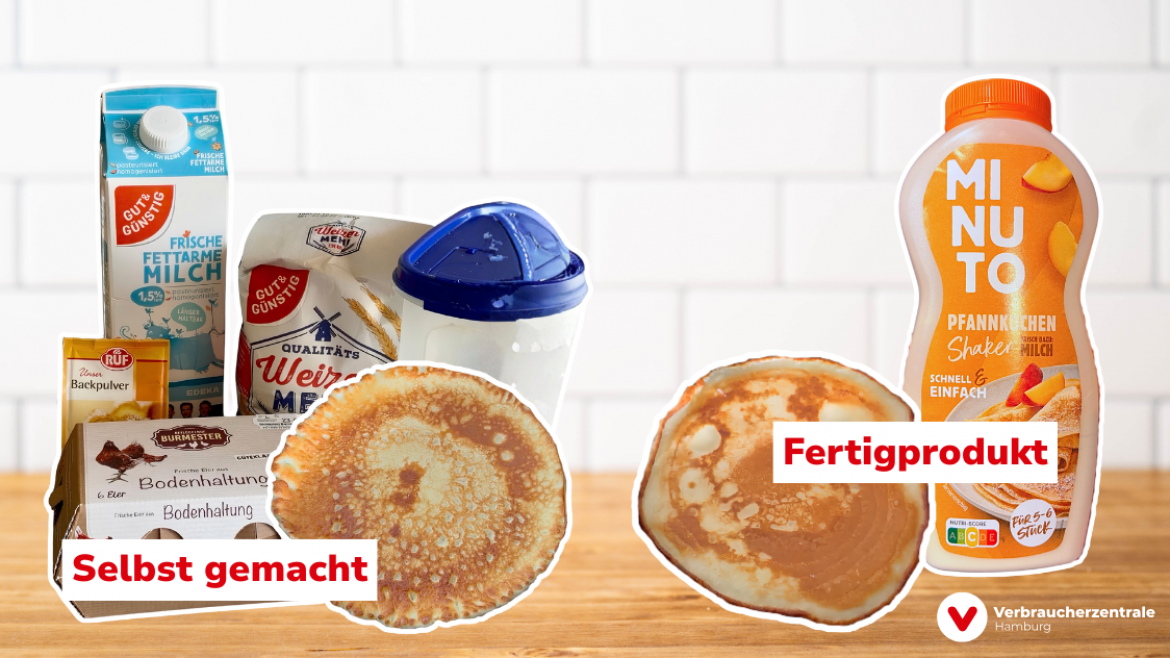 Marktcheck Selbstgekocht vs Fertiggericht Pfannkuchen zubereitet
