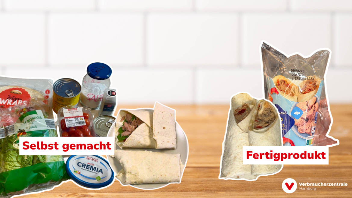 Marktcheck Selbstgekocht vs Fertiggericht Wraps zubereitet