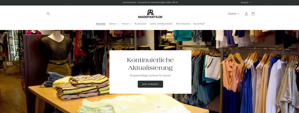 China-Shop: madepants.de (2025)