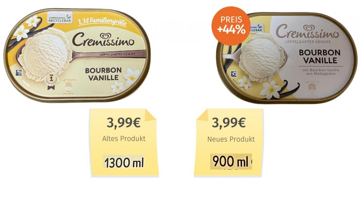 Cremissimo Bourbon Vanille (2024) Alt-Neu-Vergleich