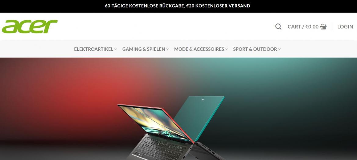 Fake-Shop: acer-de.com (2025)