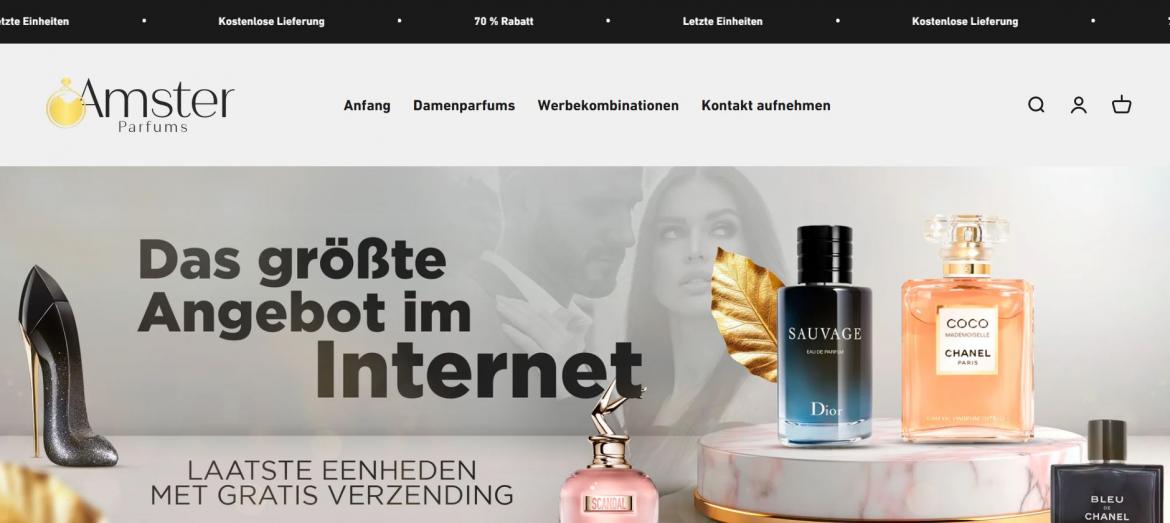 Fake-Shop: amsterparfums.de (2025)