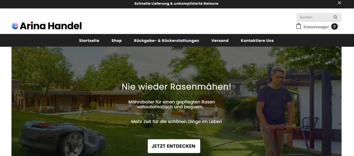Fake-Shop: arina-handel.de (2024)