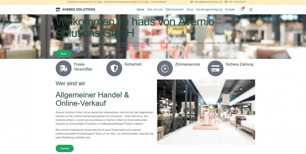 Fake-Shop: avemiosolutions.com (2025)