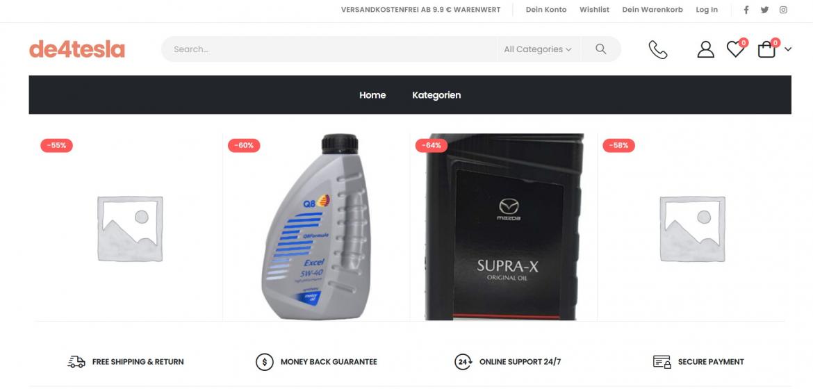 Fake-Shop: de4teslaava.shop (2025)