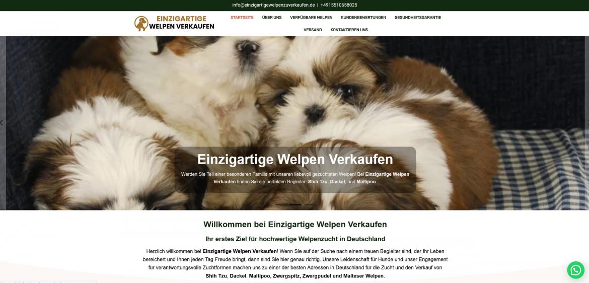 Fake-Shop: einzigartigewelpenzuverkaufen.de (2025)