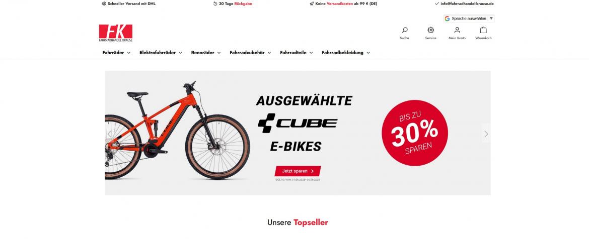 Fake-Shop: fahrradhandel-krause.de (2025)