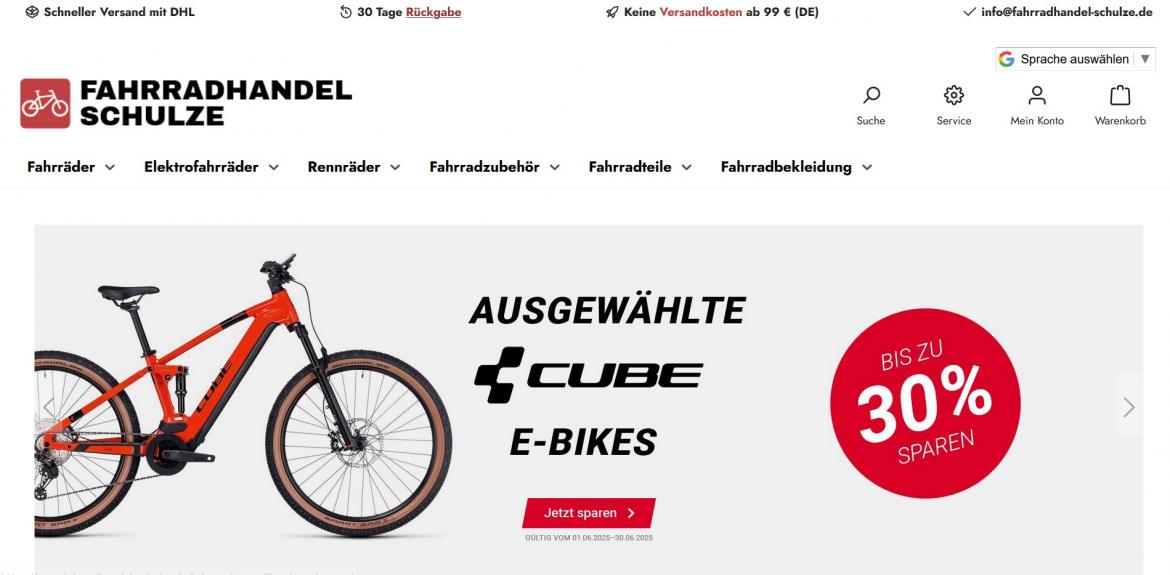 Fake-Shop: fahrradhandel-schulze.de (2025)