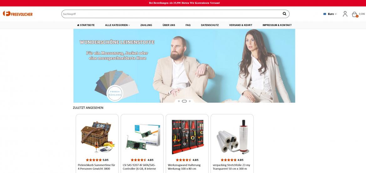 Fake-Shop: freevouchercode.org (2025)