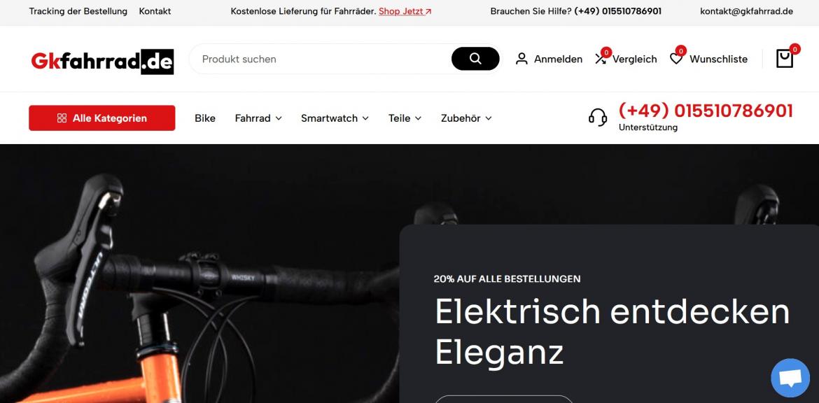 Fake-Shop: gkfahrrad.de (2025)