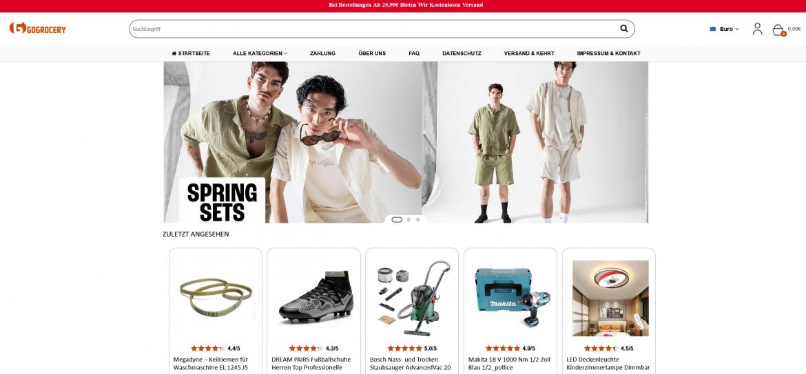 Fake-Shop: gogrocerymart.com (2025)