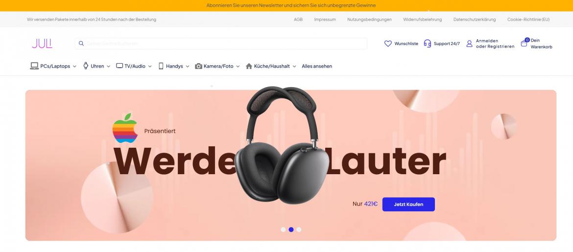 Fake-Shop: julielektronik.de (2024)