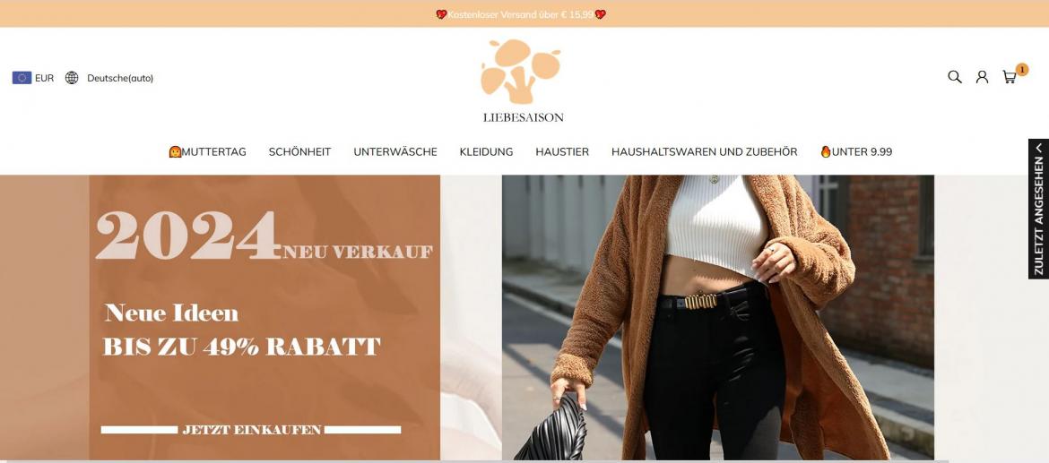 Fake-Shop: liebesaison.de (2024)