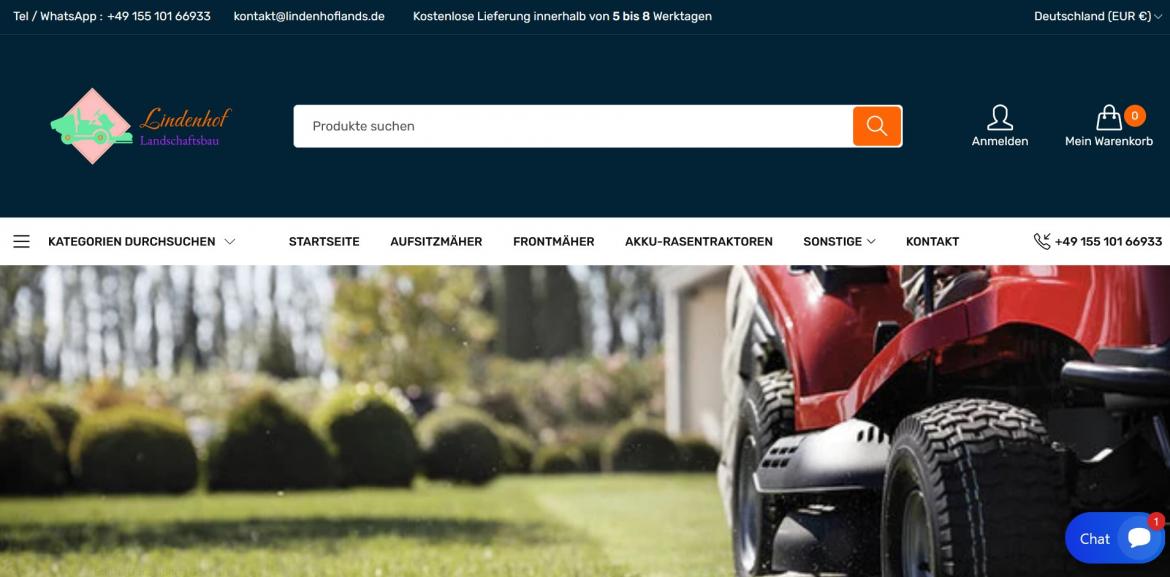 Fake-Shop: lindenhoflands.de (2025)