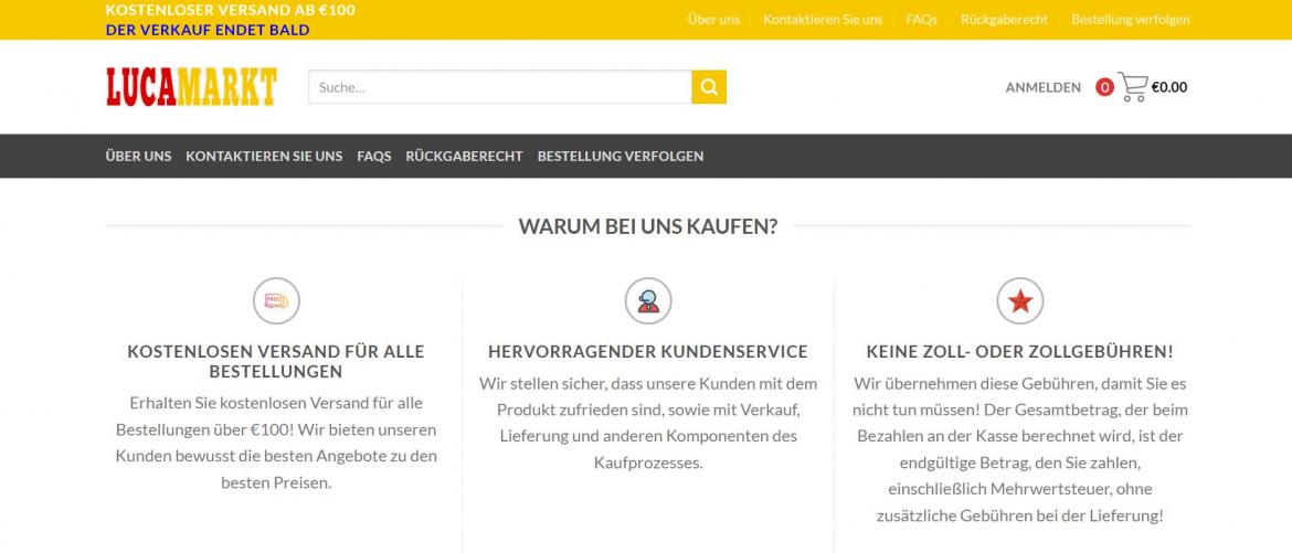 Fake-Shop: lucamarkt.com (2024)