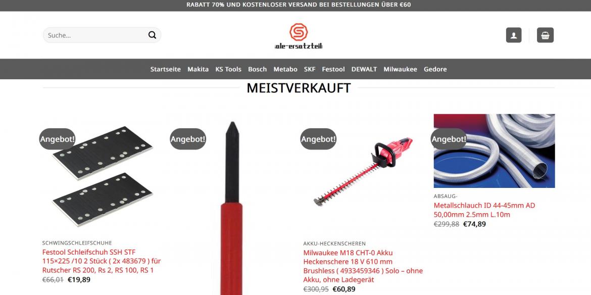 Fake-Shop: sale-ersatzteile.com (2025)