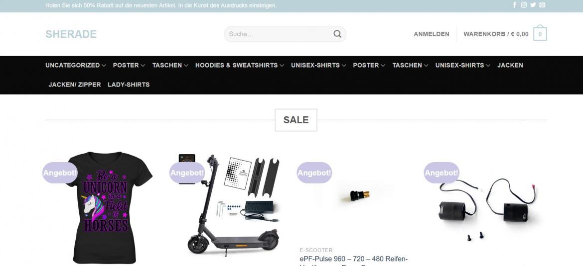 Fake-Shop: sherade.shop (2024)