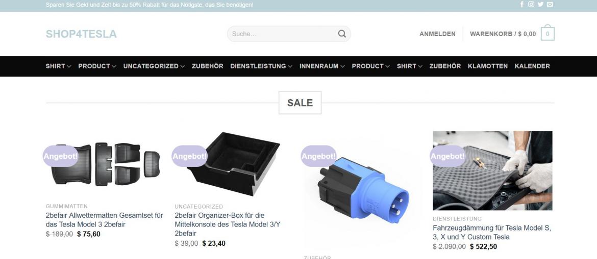 Fake-Shop: shop4tesla.shop (2024)