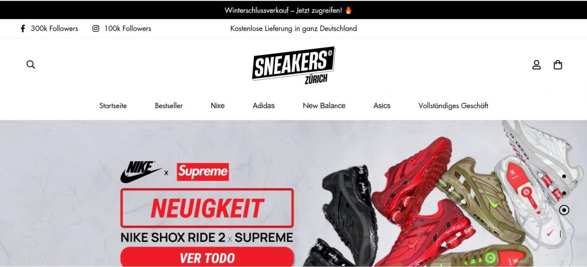 Fake-Shop: snkzurich.com (2025)