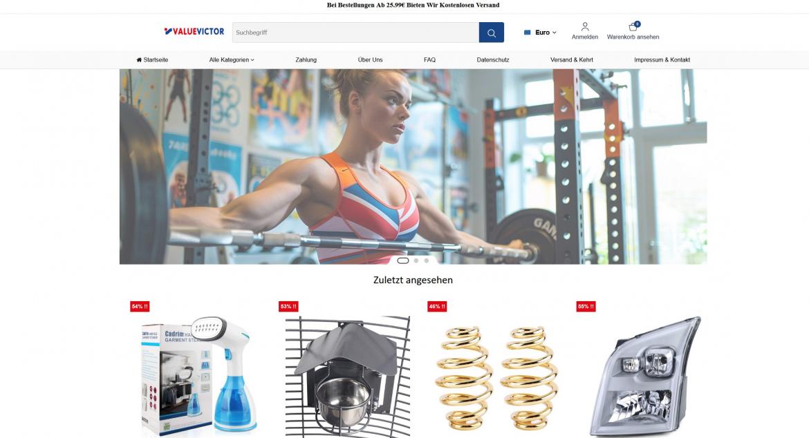 Fake-Shop: valuevictor.com (2025)