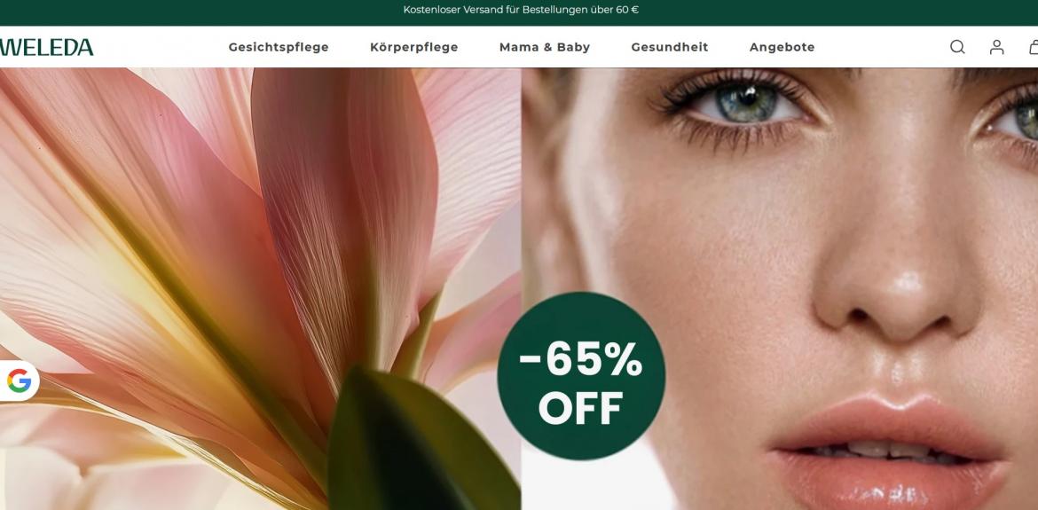 Fake-Shop: weleda.sa.com (2025)