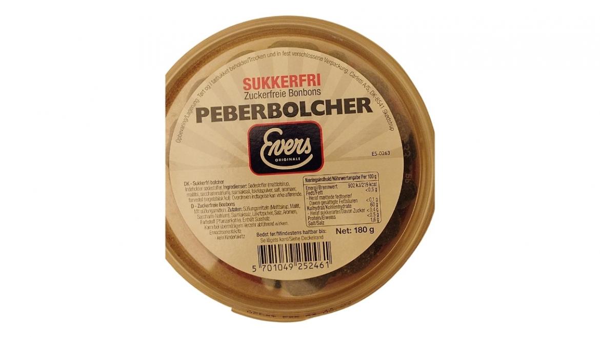 Peberbolcher zuckerfreie Bonbons (2022) | Verbraucherzentrale Hamburg
