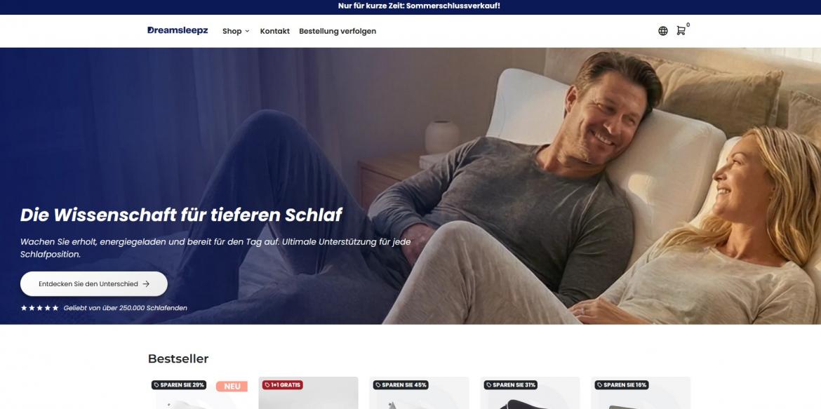 China-Shop: dreamsleepz.de (2026)