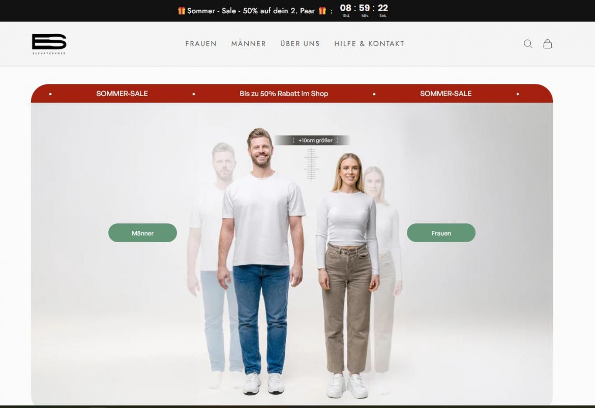 China-Shop: elevateshoes.de (2026)