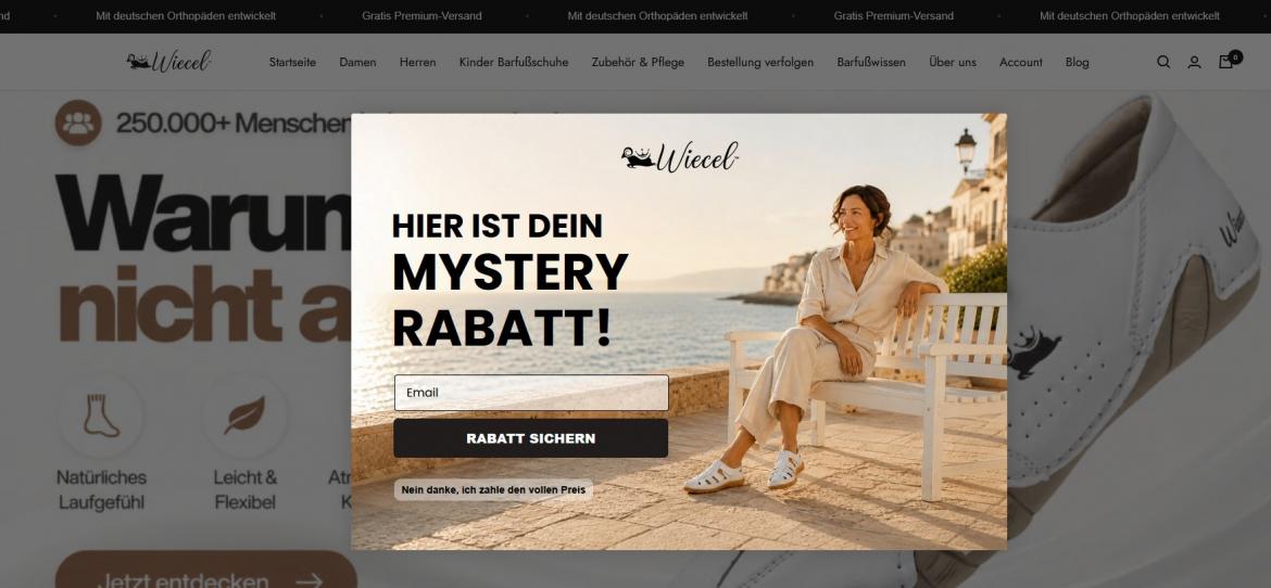 China-Shop: wiecel.de (2026)
