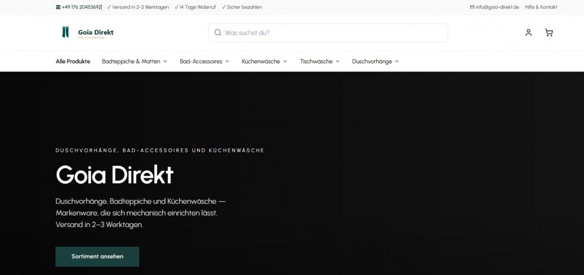 Fake-Shop: goia-direkt.de (2026)