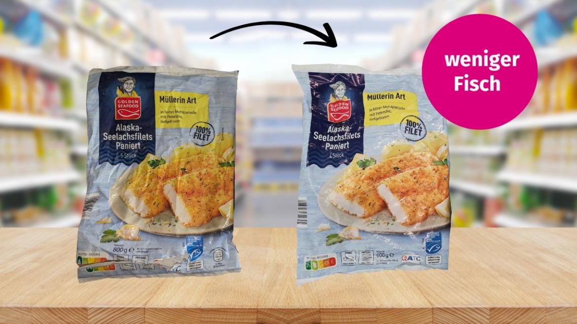 Golden Seafood Alaska-Seelachsfilet Skimpflation